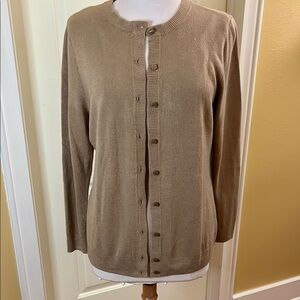Tan Button-Up Cardigan